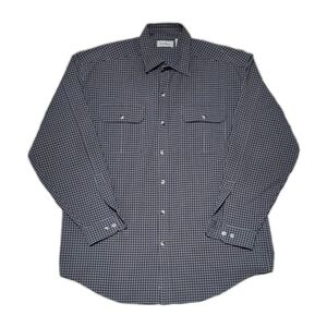 LL Bean Mens Long Sleeve Button Down Shirt Polyester Plaid Size L MadeIn Jamaica